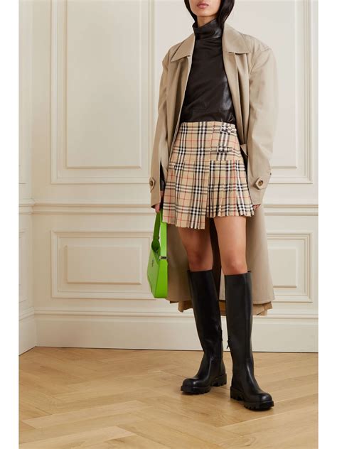 white burberry skirt|burberry pleated skirt outfit.